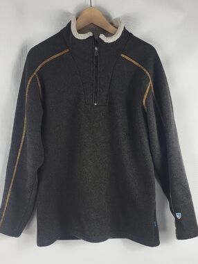 KUHL Men's Fleece 1/4 Zip Pullover Sweater Medium